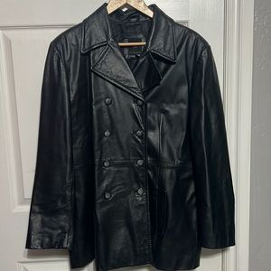 🔥🔥 Black COLEBROOK & CO. Outerwear Genuine Leather Jacket - Women Sz XL - EUC